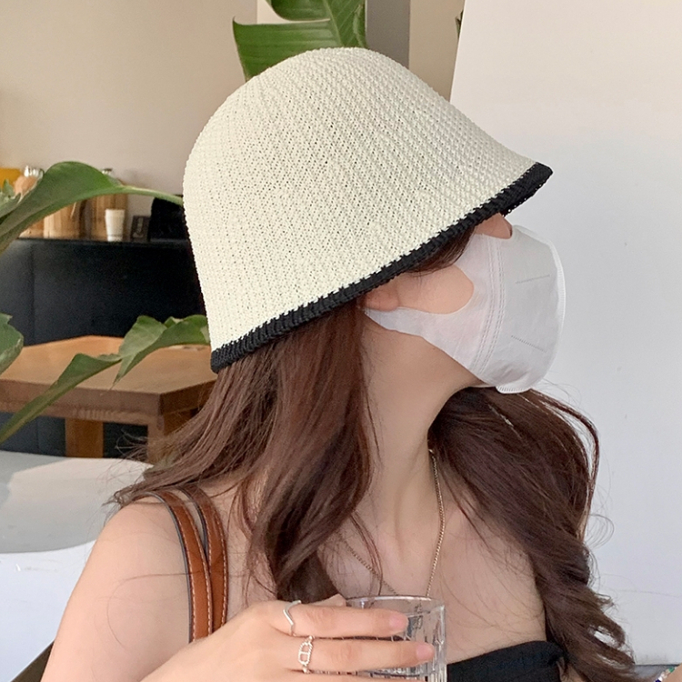 Nón Tai Bèo Dệt Kim Che Nắng Gấp Gọn Kiểu Đơn Giản Thời Trang Mùa Hè