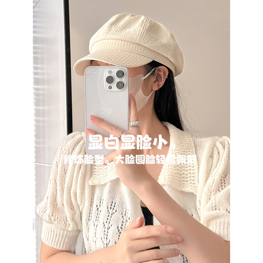 Mũ Beret Mỏng Phong Cách Hàn Quốc Thời Trang Xuân Hè Cho Nữ