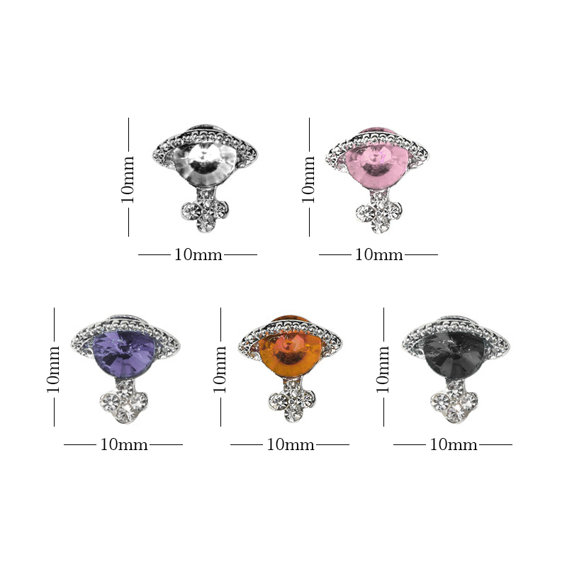 UR SUGAR Bộ 10 Phụ Kiện Trang Trí Móng Tay Lấp Lánh Xinh Xắn