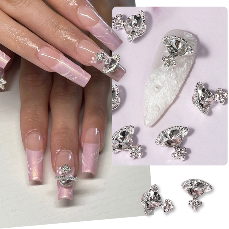 UR SUGAR Bộ 10 Phụ Kiện Trang Trí Móng Tay Lấp Lánh Xinh Xắn