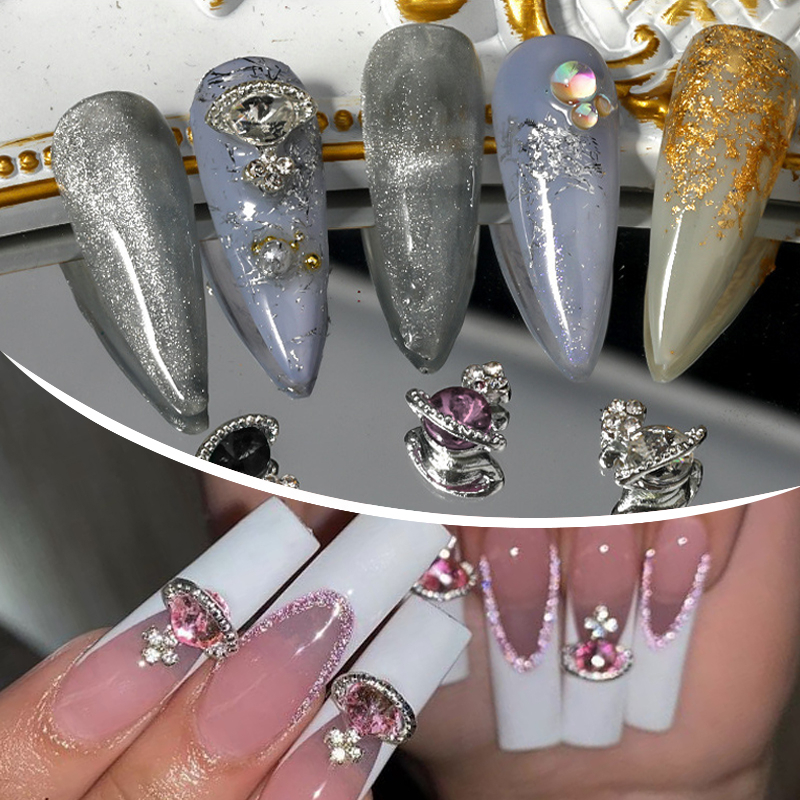 UR SUGAR Bộ 10 Phụ Kiện Trang Trí Móng Tay Lấp Lánh Xinh Xắn