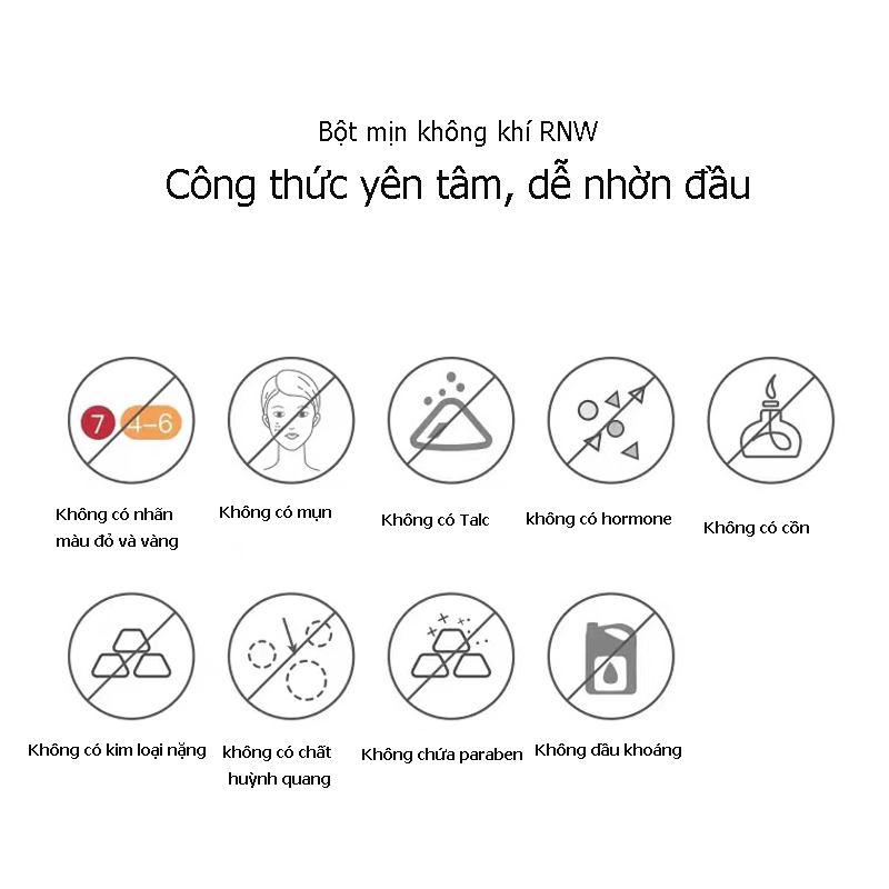Rnw Phấn Phủ Tạo Khối Kiềm Dầu Làm Khô Tóc