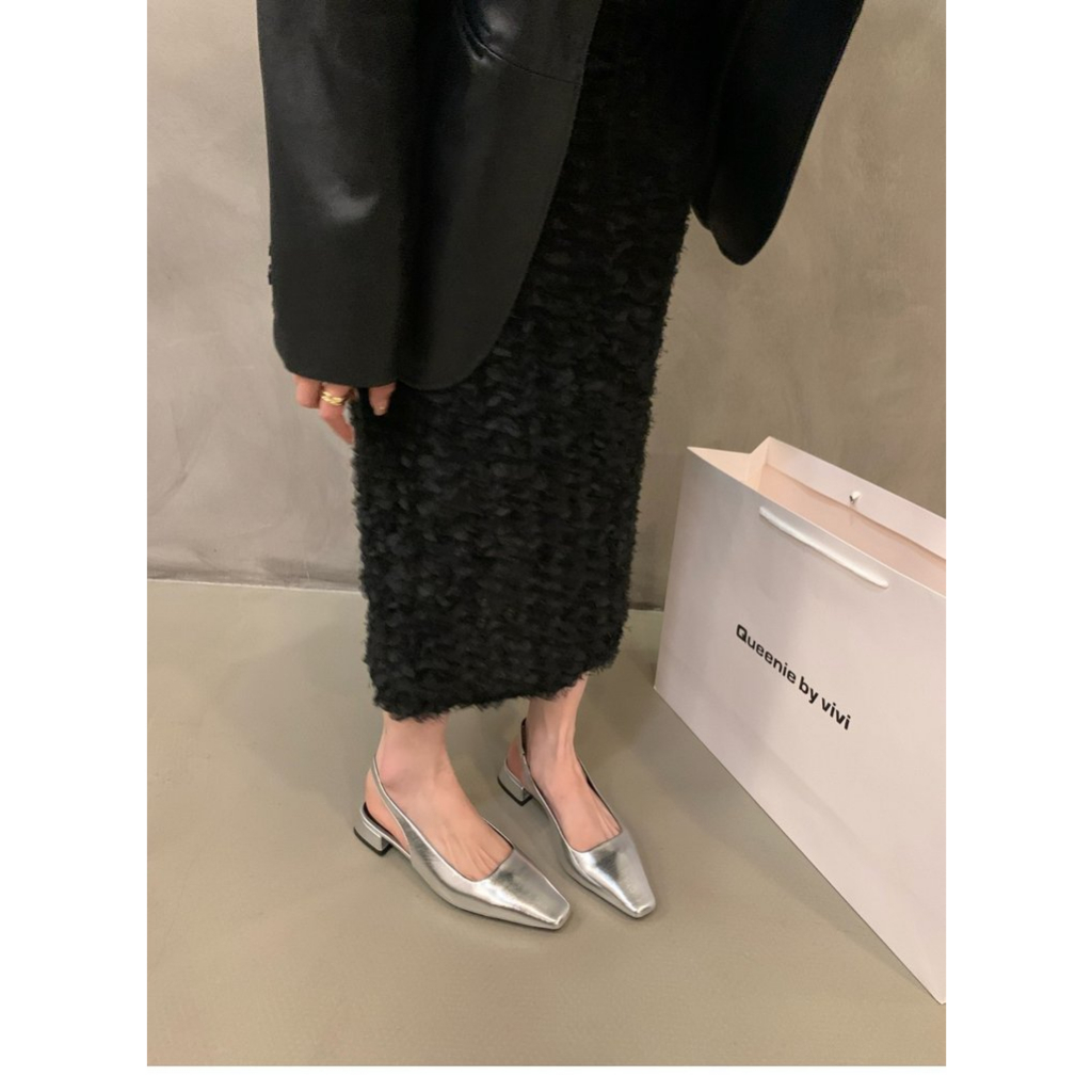 Giày Sandal Cao Gót Mũi Vuông Thời Trang Dành Cho Nữ