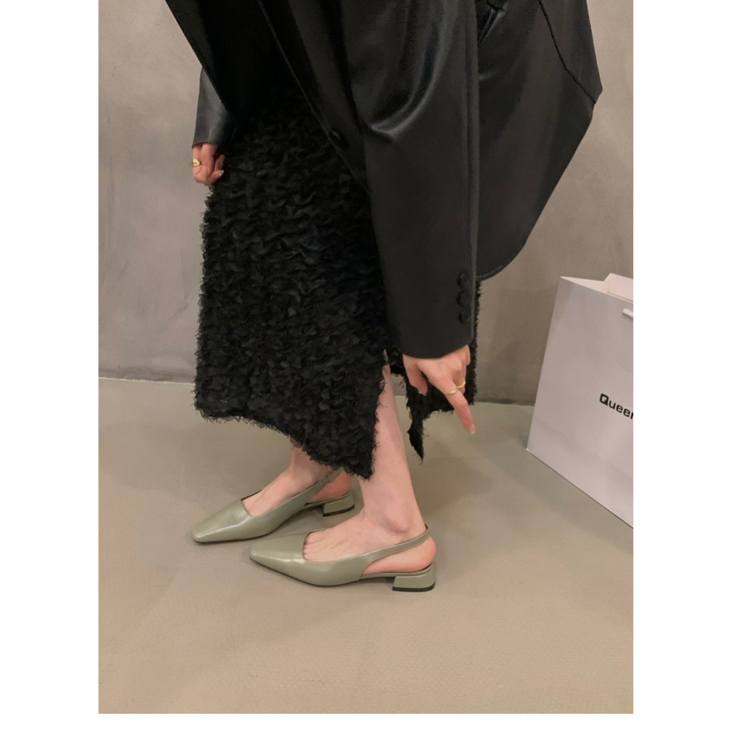 Giày Sandal Cao Gót Mũi Vuông Thời Trang Dành Cho Nữ