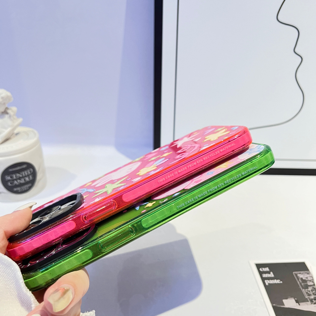 Ốp Điện Thoại Họa Tiết Thỏ / Ếch / Kim Tuyến Cho iPhone14ProMax iP13Pro 13 11 12Promax 13Promax 11 12 13 14