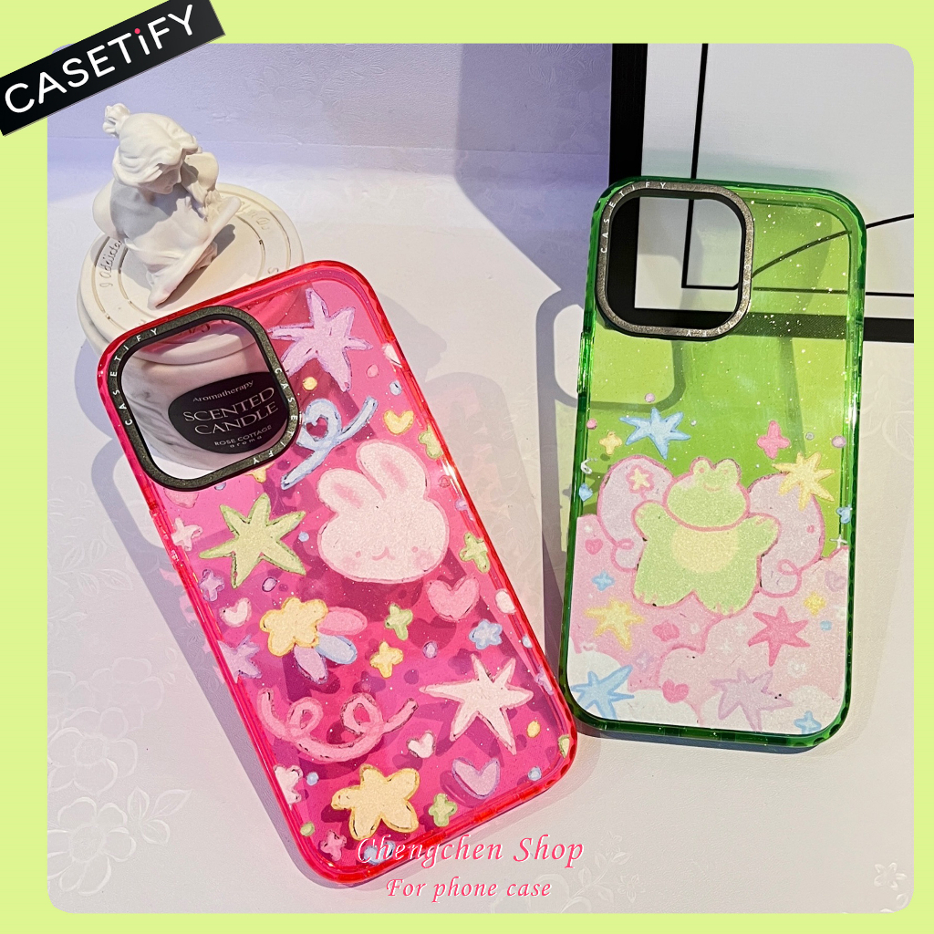 Ốp Điện Thoại Họa Tiết Thỏ / Ếch / Kim Tuyến Cho iPhone14ProMax iP13Pro 13 11 12Promax 13Promax 11 12 13 14