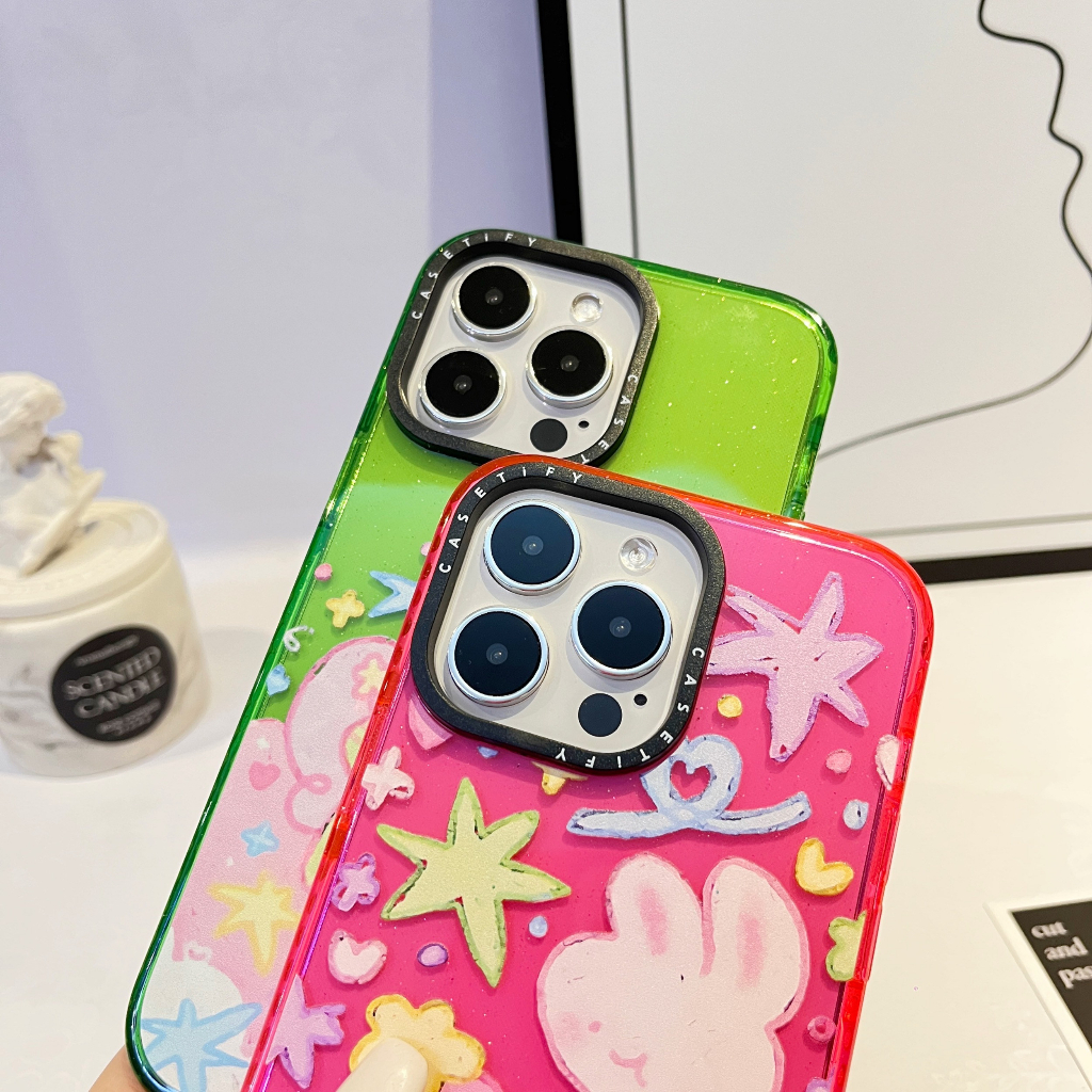 Ốp Điện Thoại Họa Tiết Thỏ / Ếch / Kim Tuyến Cho iPhone14ProMax iP13Pro 13 11 12Promax 13Promax 11 12 13 14