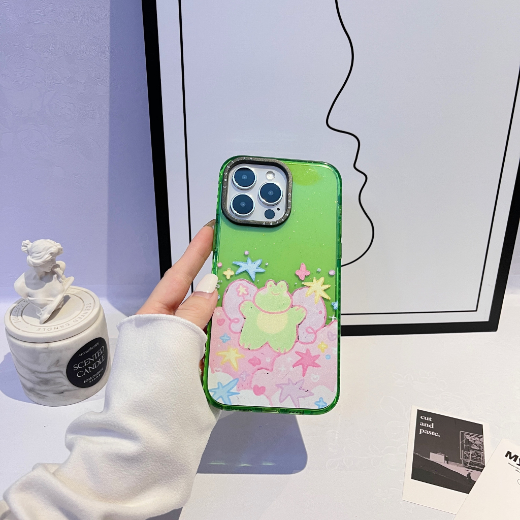 Ốp Điện Thoại Họa Tiết Thỏ / Ếch / Kim Tuyến Cho iPhone14ProMax iP13Pro 13 11 12Promax 13Promax 11 12 13 14