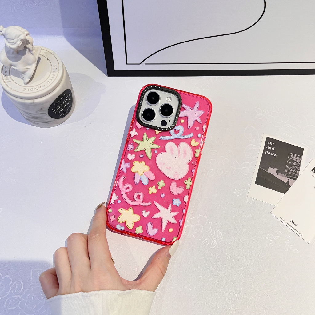 Ốp Điện Thoại Họa Tiết Thỏ / Ếch / Kim Tuyến Cho iPhone14ProMax iP13Pro 13 11 12Promax 13Promax 11 12 13 14