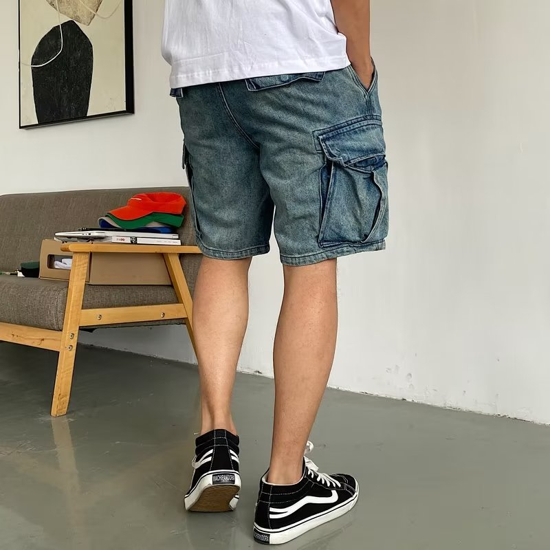 Quần Short Jean Nhiều Túi Đa Năng Thời Trang Cho Nam Z0407
