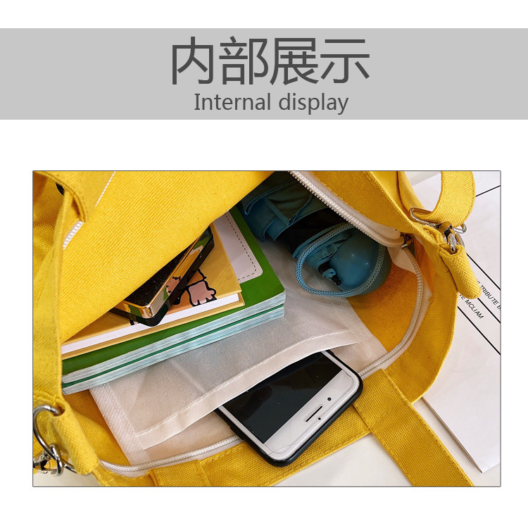 Túi Vải Canvas Đeo Vai Trẻ Trung Năng Động Dành Cho Nữ IELGY