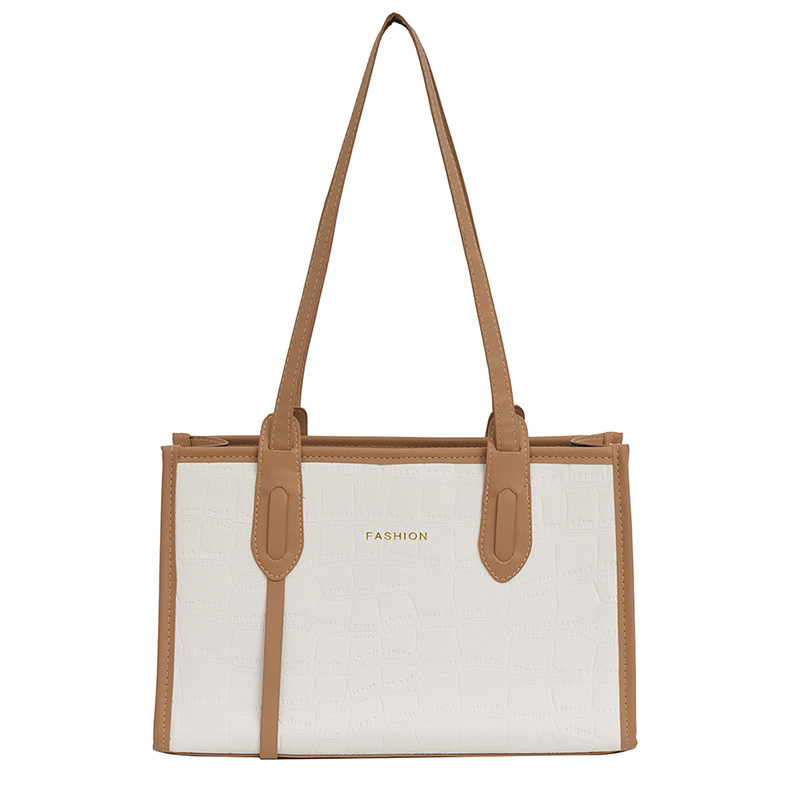 Túi xách IELGY cỡ lớn màu sắc tương phản thời trang mùa hè thanh lịch dành cho nữ