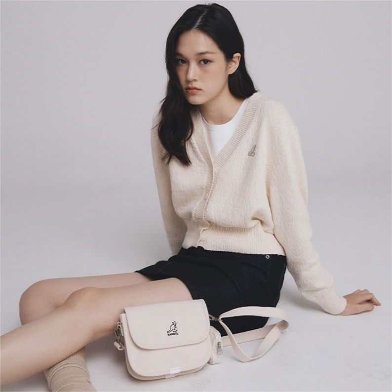 Túi Đeo Chéo Thêu LOGO Kangol 3242 Thời Trang Hàn Quốc