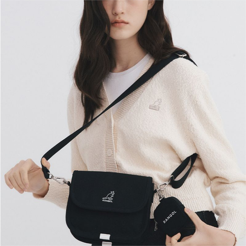 Túi Đeo Chéo Thêu LOGO Kangol 3242 Thời Trang Hàn Quốc