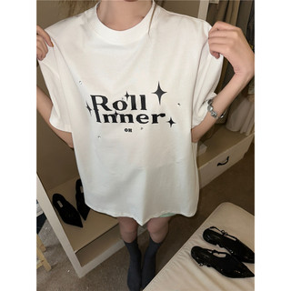 【JMWOMEN】Áo Thun Nữ Tay Ngắn Dáng Rộng In Chữ Thời Trang Mới