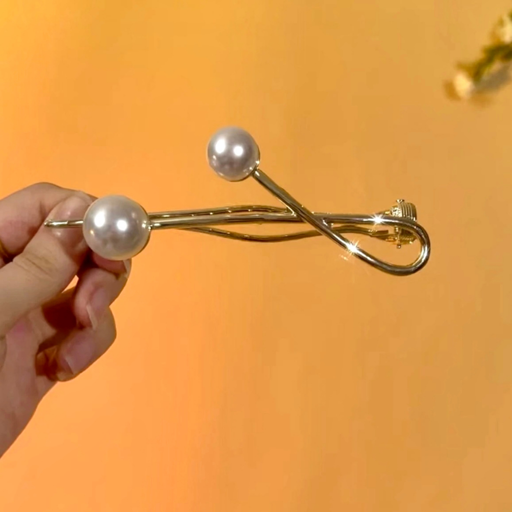 Kẹp Tóc Dạng Xoắn Bằng Kim Loại Cao Cấp Cho Nữ