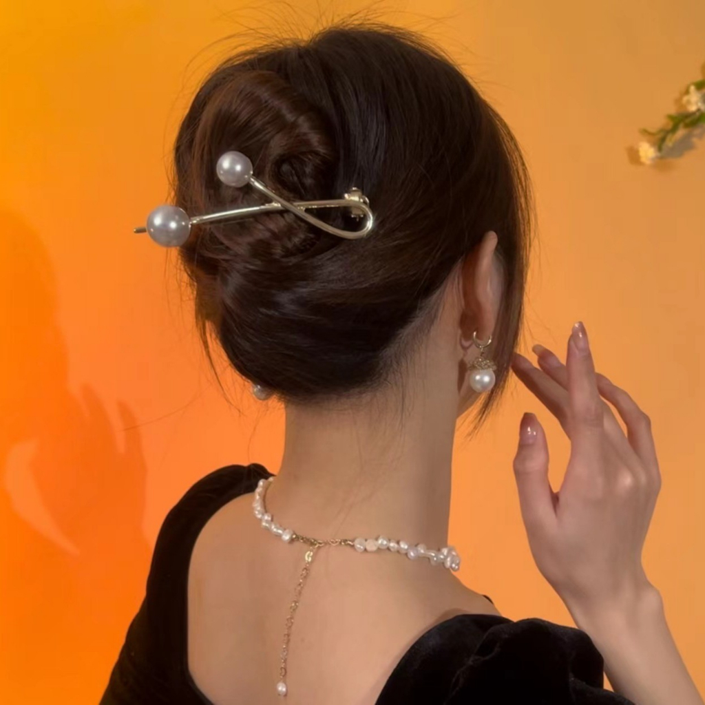 Kẹp Tóc Dạng Xoắn Bằng Kim Loại Cao Cấp Cho Nữ