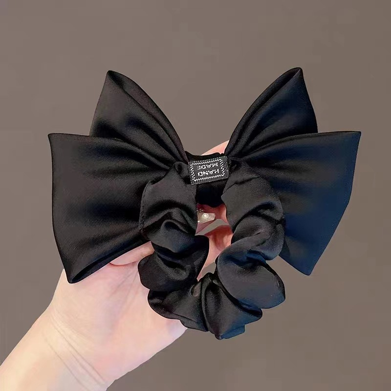 Dây Buộc Tóc Cao Su satin Thắt Nơ Lớn Cho Nữ