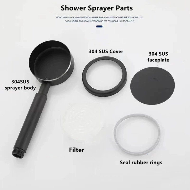 Vòi Nước Nóng Lạnh Bằng Thép Không Gỉ Màu Đen Nhám Cho Nhà Tắm