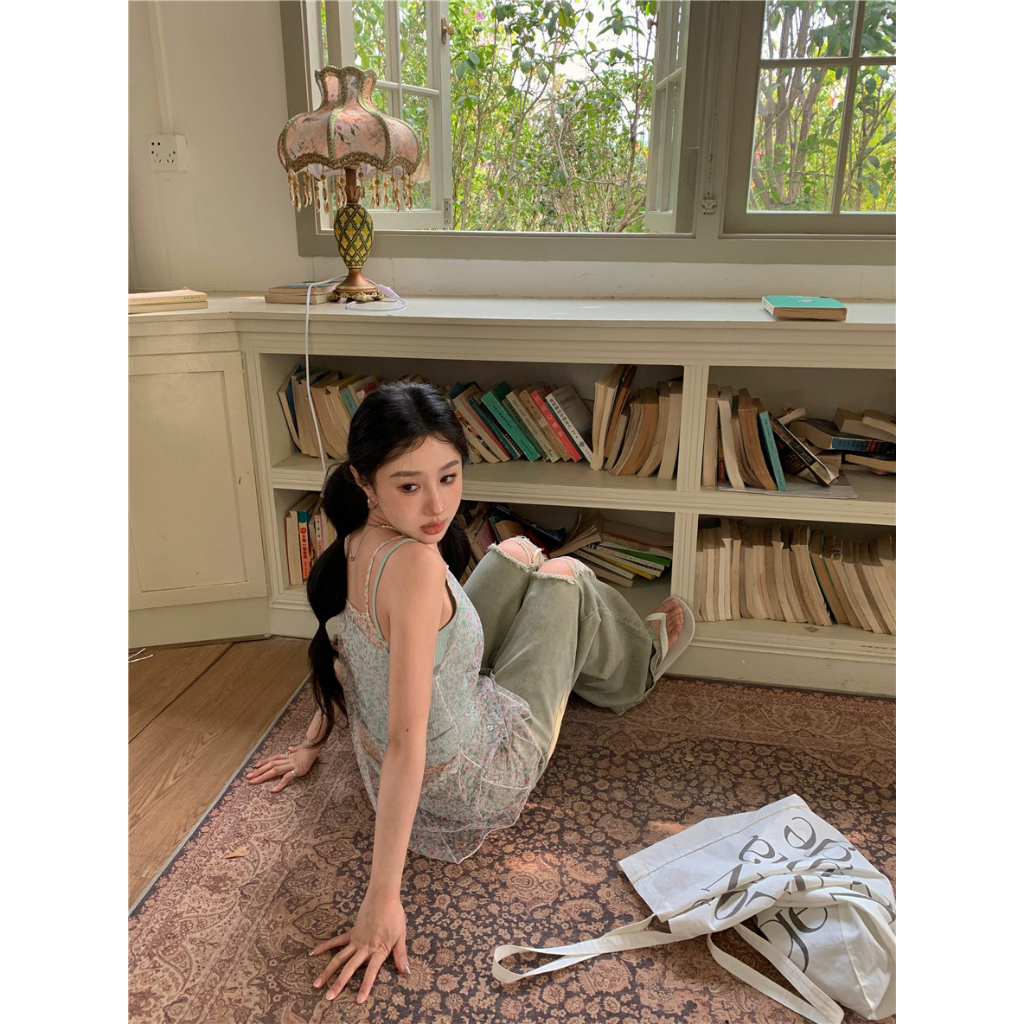 Áo Lưới Hoa Hai Lớp Thời Trang Mùa Hè Mới Dành Cho Nữ