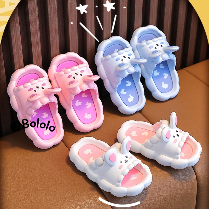 Bololo Dép Đi Trong Nhà Đế Mềm Chống Trượt Hình Thỏ Hoạt Hình Cho Trẻ Em