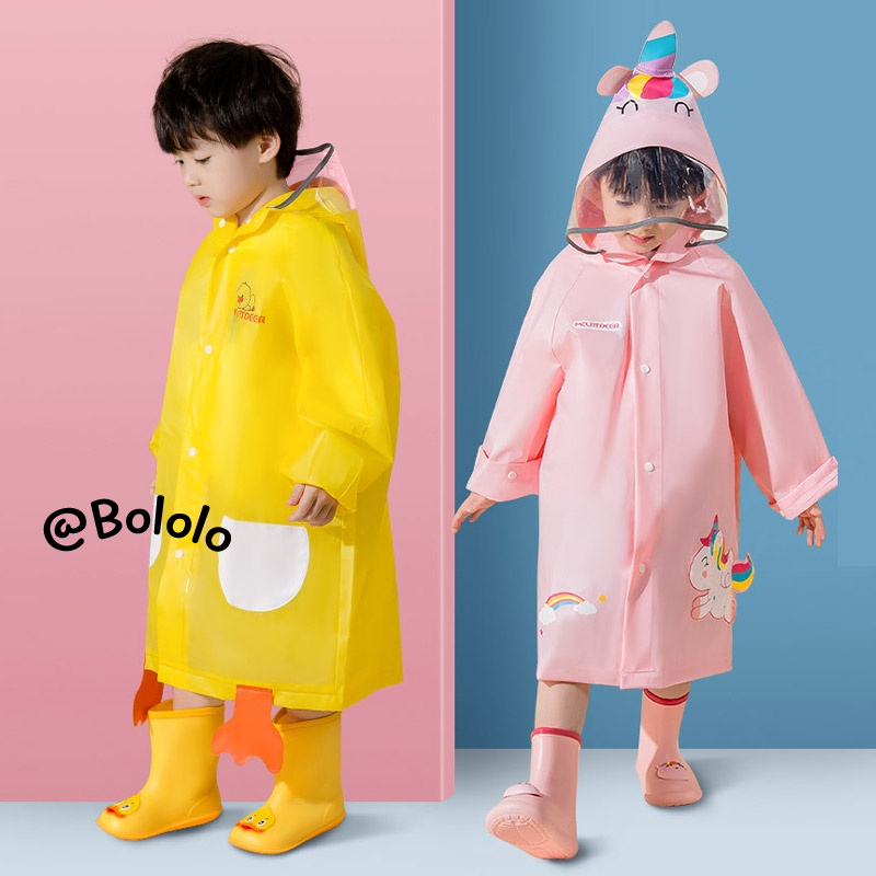 Bololo Áo Mưa Kiểu Dáng Hoạt Hình Dễ Thương Cho Bé