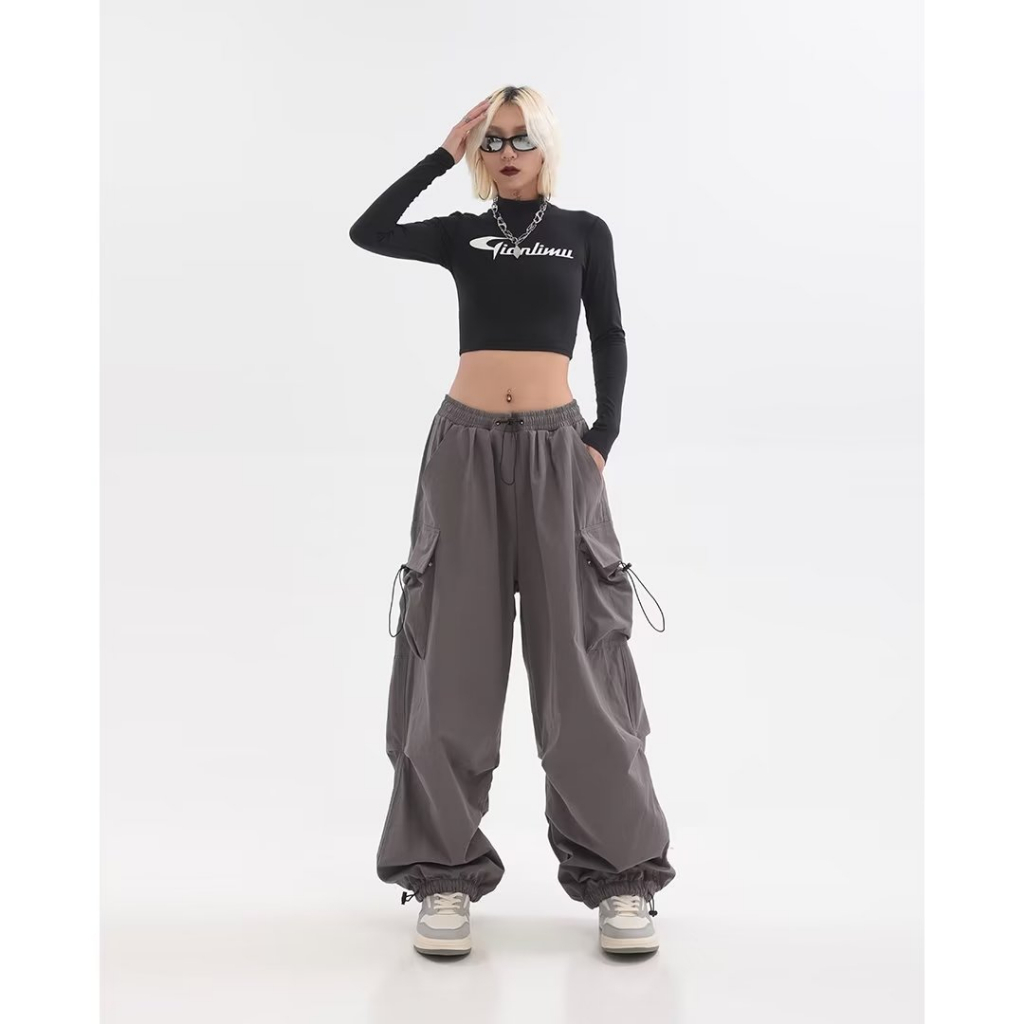 Quần Thể Thao Phong Cách Hip Hop Mỹ Cá Tính Dành Cho Nữ