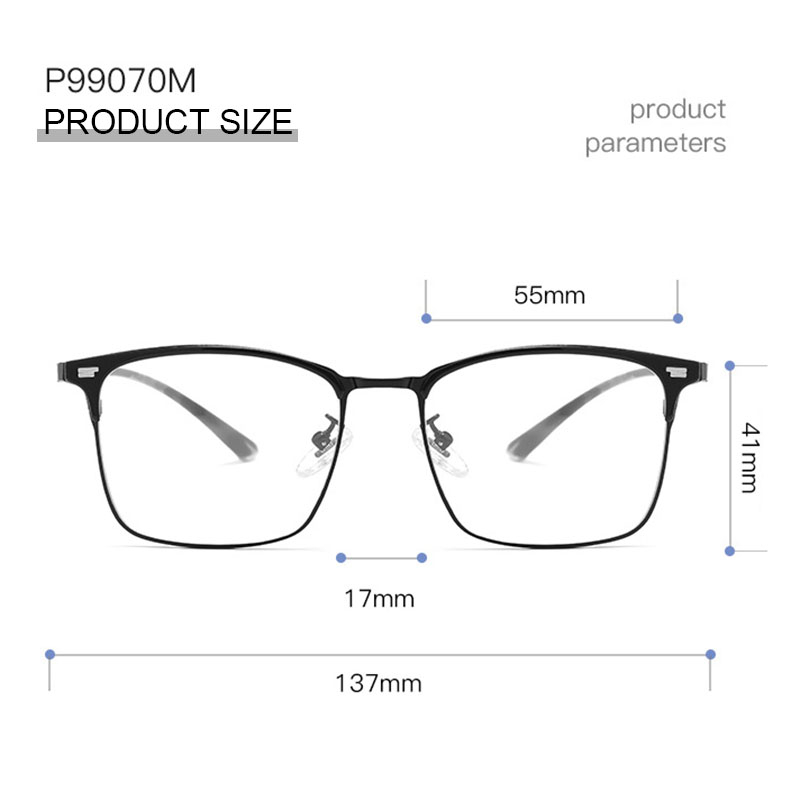 Kính Mát P99070M Gọng Hợp Kim Titan Phong Cách Doanh Nhân Cho Nam