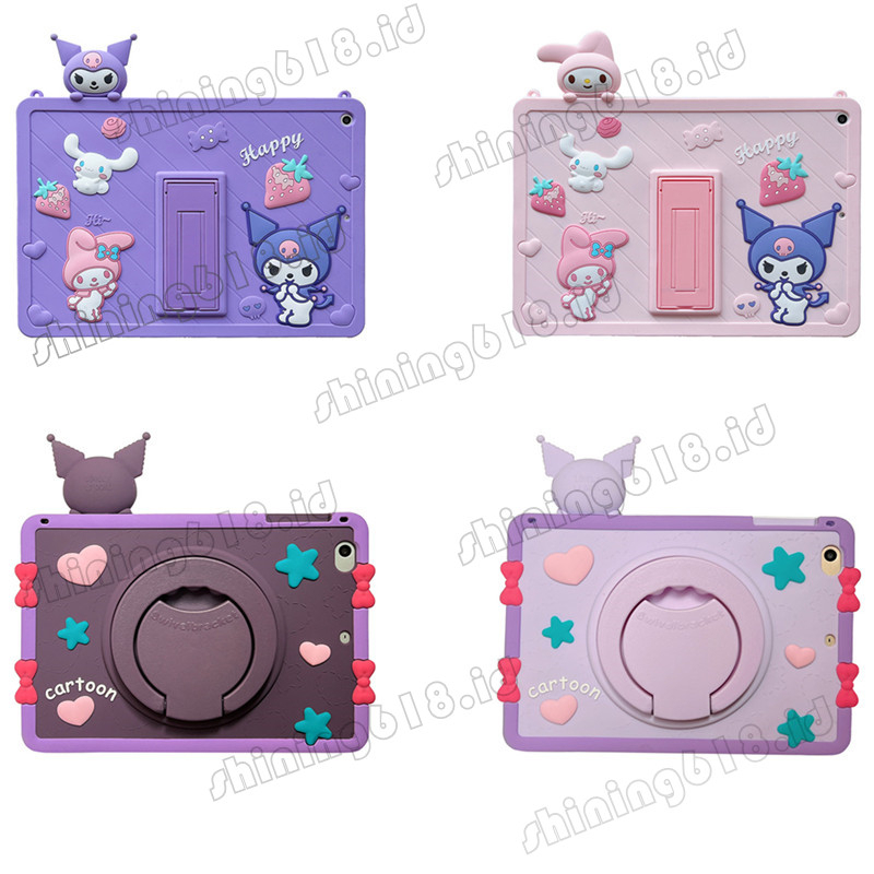 For IPad Mini 1 2 3 4 5 6 Air 2 3 4 9.7 2017/2018 Pro 10.5 7th/8th/9th/10th Gen 10.9 2022 Cute Pattern Kids Case With 360 Rotation Bracket Cover