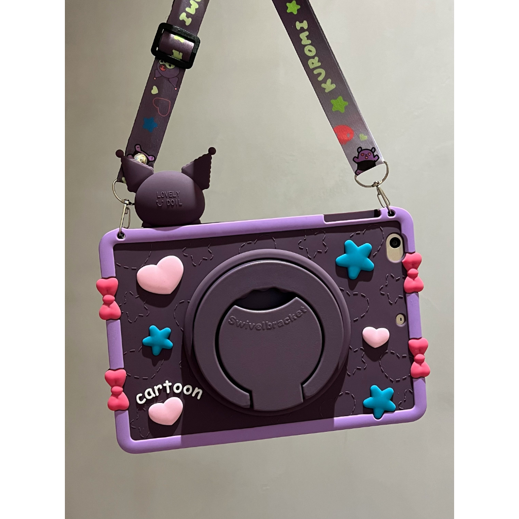 For IPad Mini 1 2 3 4 5 6 Air 2 3 4 9.7 2017/2018 Pro 10.5 7th/8th/9th/10th Gen 10.9 2022 Cute Pattern Kids Case With 360 Rotation Bracket Cover
