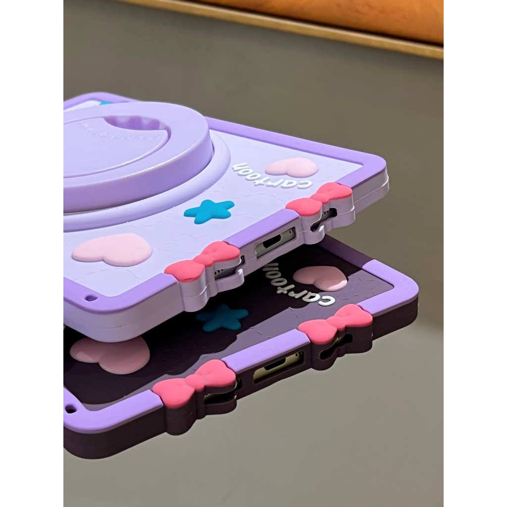 For IPad Mini 1 2 3 4 5 6 Air 2 3 4 9.7 2017/2018 Pro 10.5 7th/8th/9th/10th Gen 10.9 2022 Cute Pattern Kids Case With 360 Rotation Bracket Cover