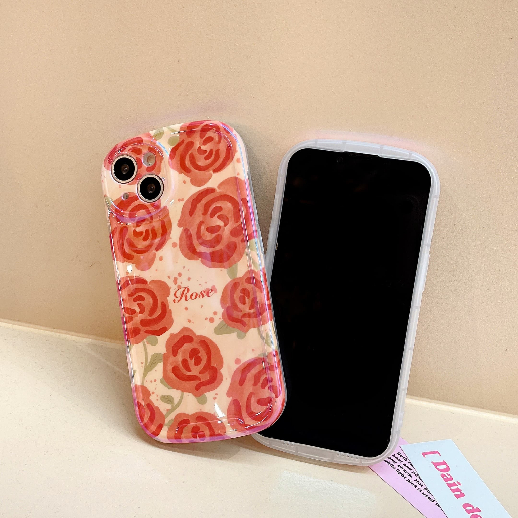 Ốp Điện Thoại Chống Sốc Hình Hoa Hồng Cho iPhone 14Promax 14Pro 14Plus 14 13Promax 13Pro 13 12Promax 12Pro 12 11Promax 11 Xsmax XR X