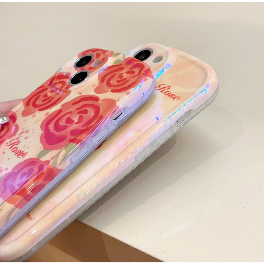 Ốp Điện Thoại Chống Sốc Hình Hoa Hồng Cho iPhone 14Promax 14Pro 14Plus 14 13Promax 13Pro 13 12Promax 12Pro 12 11Promax 11 Xsmax XR X