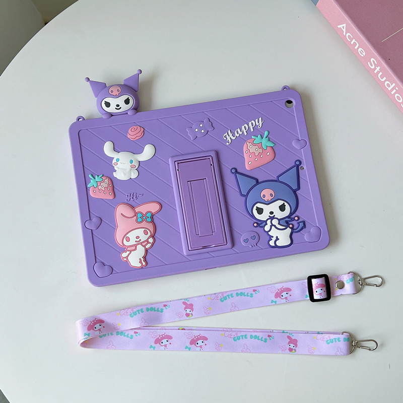 For IPad Mini 1 2 3 4 5 6 Air 2 3 4 9.7 2017/2018 Pro 10.5 7th/8th/9th/10th Gen 10.9 2022 Cute Pattern Kids Case With 360 Rotation Bracket Cover