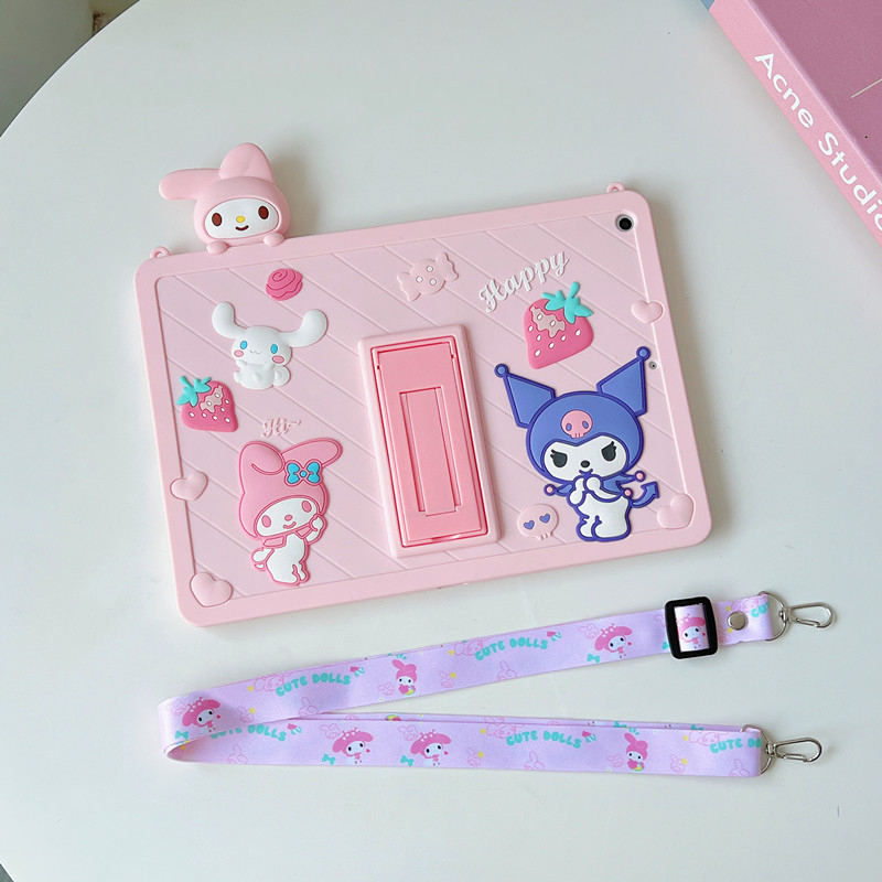 For IPad Mini 1 2 3 4 5 6 Air 2 3 4 9.7 2017/2018 Pro 10.5 7th/8th/9th/10th Gen 10.9 2022 Cute Pattern Kids Case With 360 Rotation Bracket Cover