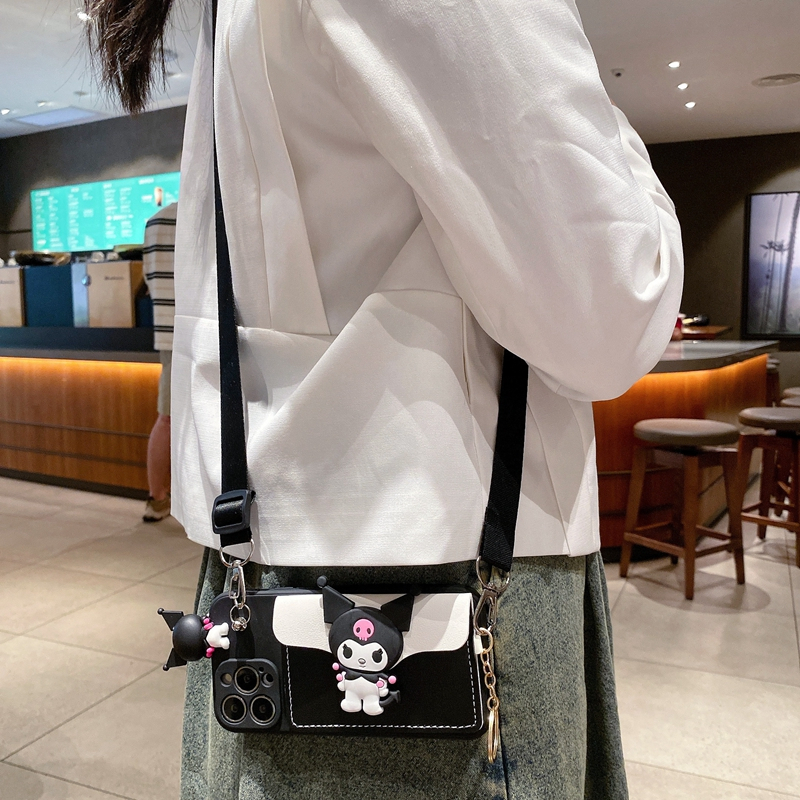 Ốp Điện Thoại Có Ngăn Đựng Thẻ Hình kuromi Cho oppo a78 5g a58 4g a16 a17 a96 a76 reno 10 8t 6 5g 5f Mềm