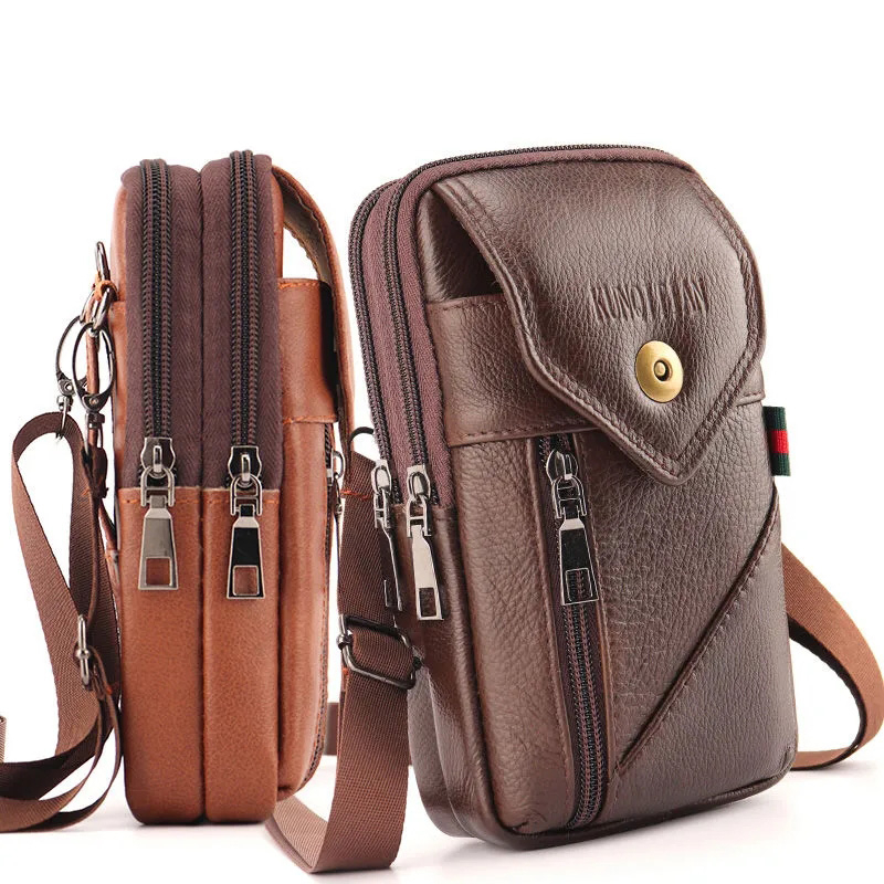 Túi Da Bò Đựng Điện Thoại Đeo Hông Đa Năng fp371 Dành Cho Nam