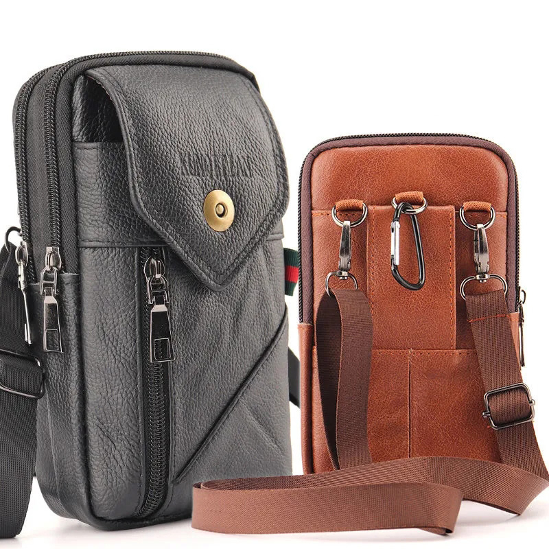 Túi Da Bò Đựng Điện Thoại Đeo Hông Đa Năng fp371 Dành Cho Nam