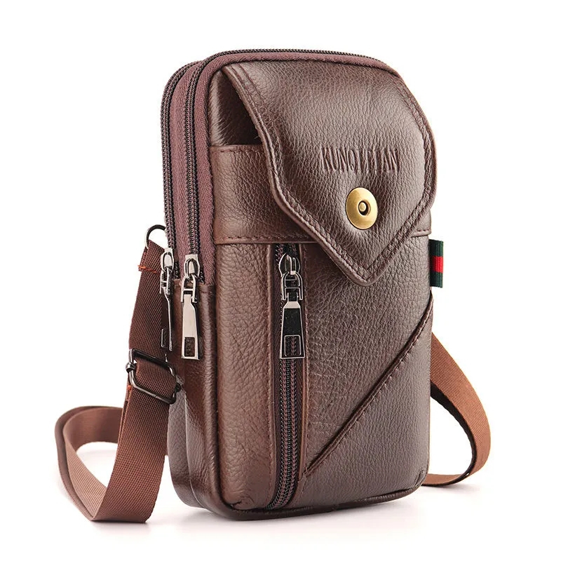 Túi Da Bò Đựng Điện Thoại Đeo Hông Đa Năng fp371 Dành Cho Nam