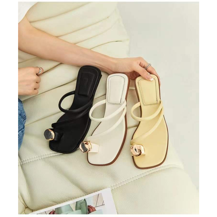 Dép Sandal Cao Cấp Đế Phẳng Thời Trang Mùa Hè Cho Nữ
