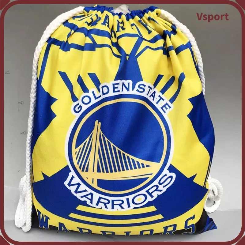 ■ Balo dây rút đựng bóng rổ màu đen cầu thủ chống nước bền đẹp có ngăn，Lakers Warriors Nets túi bóng rổ túi bóng ba lô vải