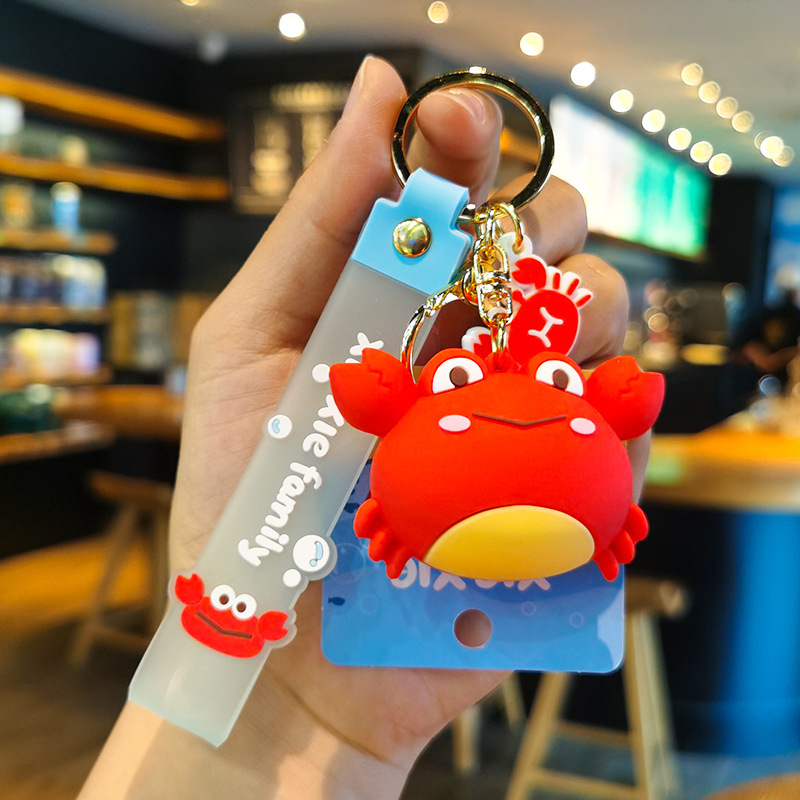 Móc Khóa Hình Cua 3D Dễ Thương