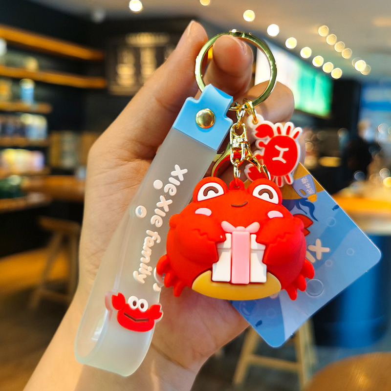 Móc Khóa Hình Cua 3D Dễ Thương