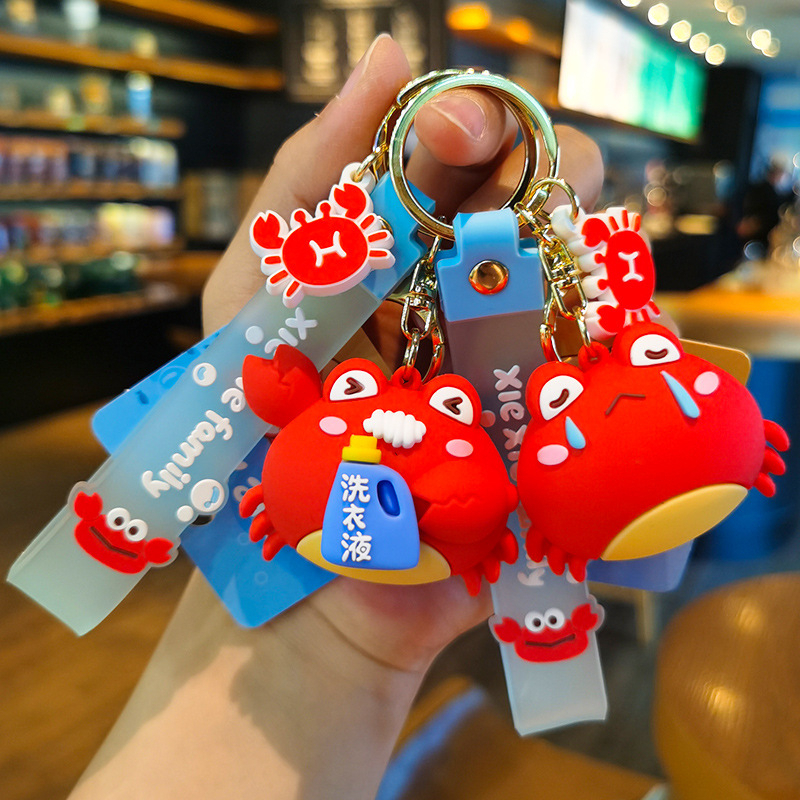 Móc Khóa Hình Cua 3D Dễ Thương