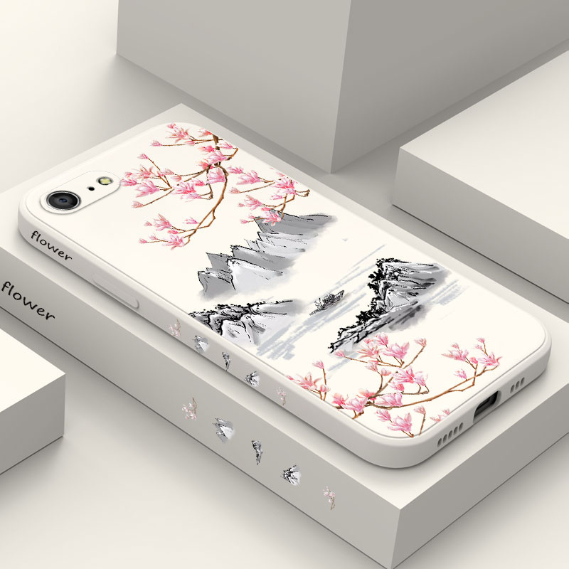 Ốp Điện Thoại Silicon Dẻo In Họa Tiết Trái Đào Cho IPhone SE2 8 7 6 6S Plus SE 2020