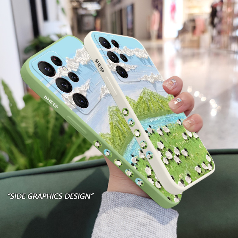 Ôp Điện Thoại In Hình Cừu Sáng Tạo Thời Trang Cho samsung galaxy s23 s22 fe ultra plus Ốp