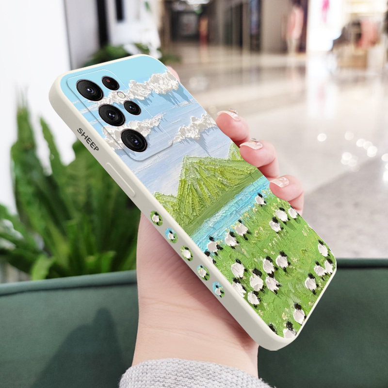 Ôp Điện Thoại In Hình Cừu Sáng Tạo Thời Trang Cho samsung galaxy s23 s22 fe ultra plus Ốp