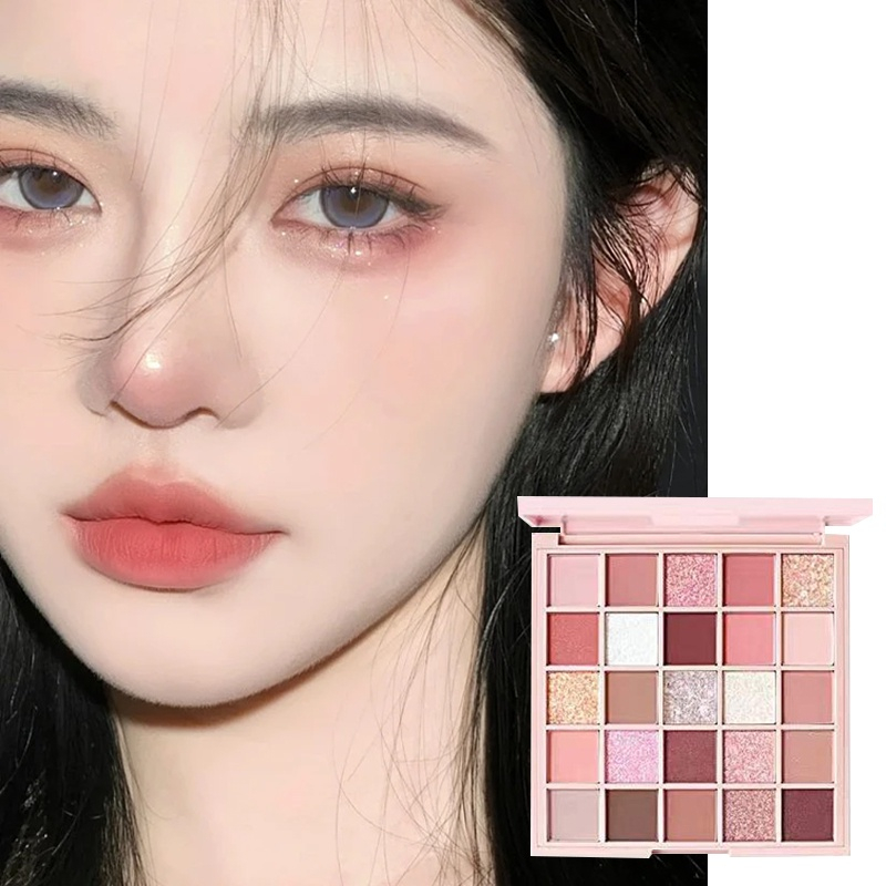 Bảng phấn mắt K'APEINE, phấn mắt nội địa trung 25 ô makeup tông cam hồng đào C5