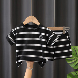 Set áo thun sọc ngang & quần short cho bé trai