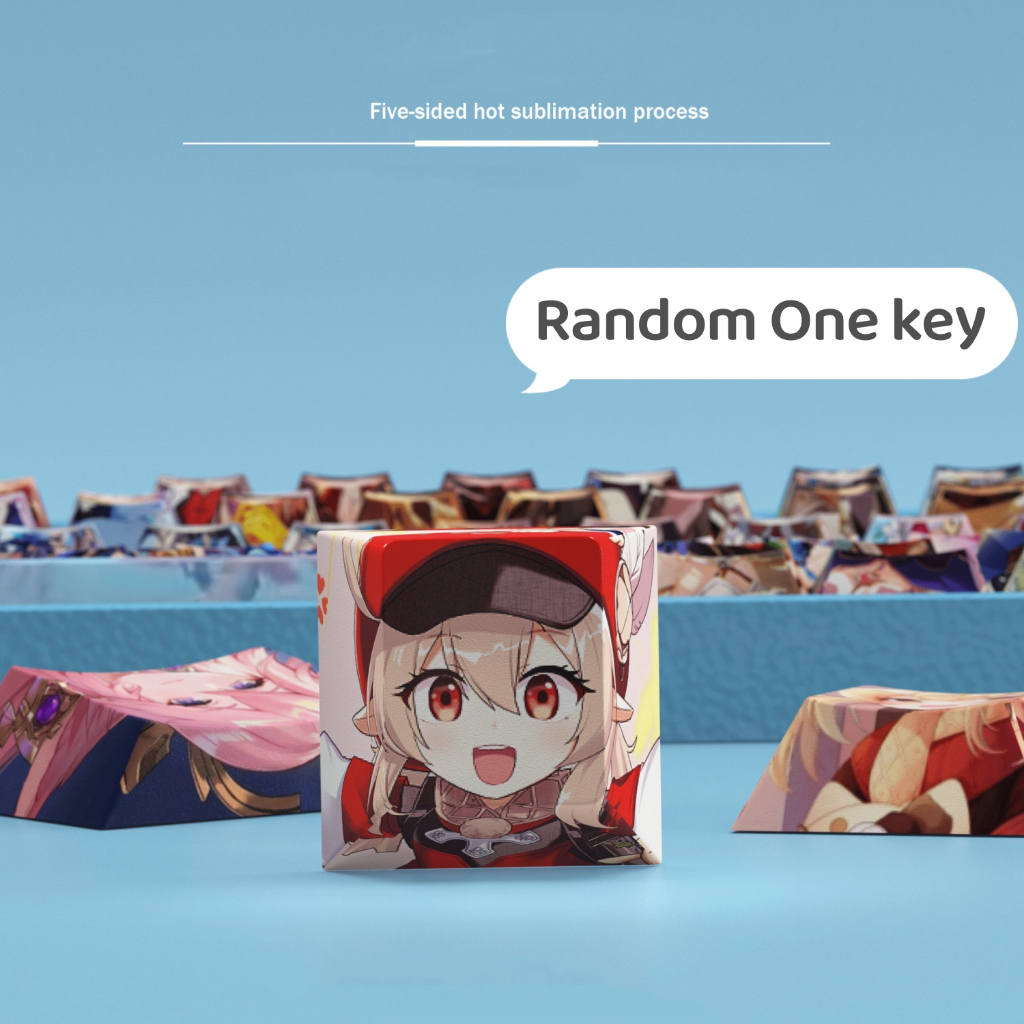 1 Phím Cơ PBT Họa Tiết Hoạt Hình Ngẫu Nhiên